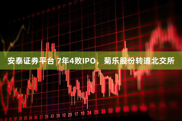 安泰证券平台 7年4败IPO，菊乐股份转道北交所