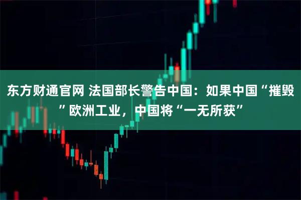 东方财通官网 法国部长警告中国：如果中国“摧毁”欧洲工业，中国将“一无所获”